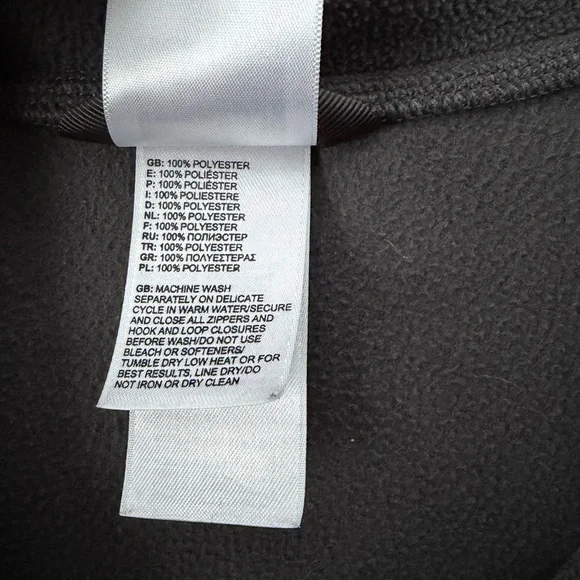 The North Face Kids Gray Yellow Quarter Zip-Up Fleece Boy’s XL 18/20 - Picture 8 of 10